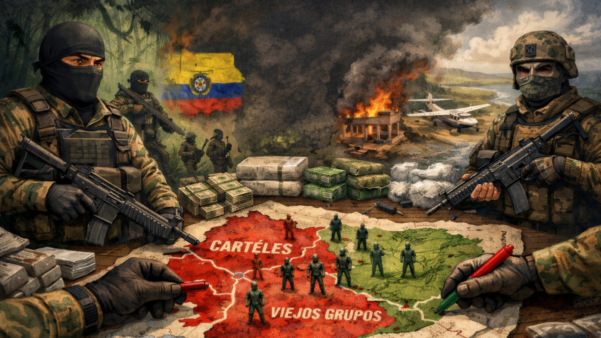 La irrupción de los Comandos de la Frontera en la franja limítrofe entre Ecuador y Colombia.