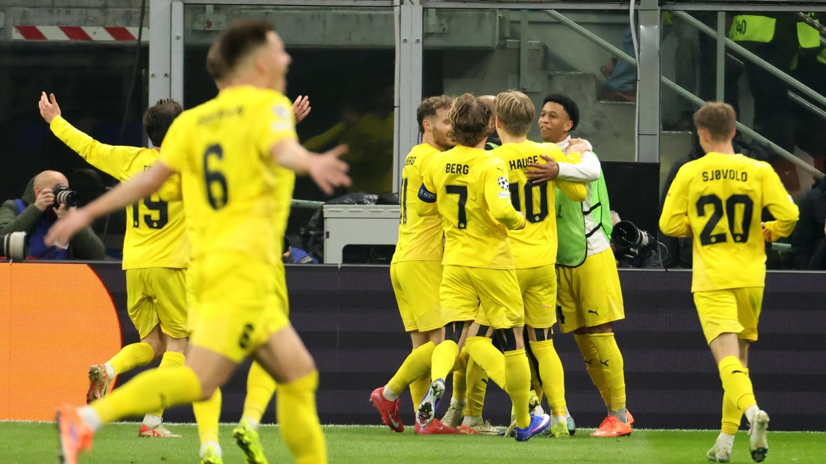 Jugadores del Bodo Glimt tras la hazaña de la Champions League ante el Inter de Milán.
