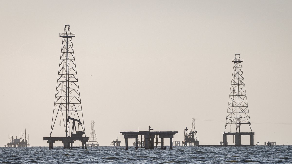 Unas plataformas que permiten la extracción de petróleo.