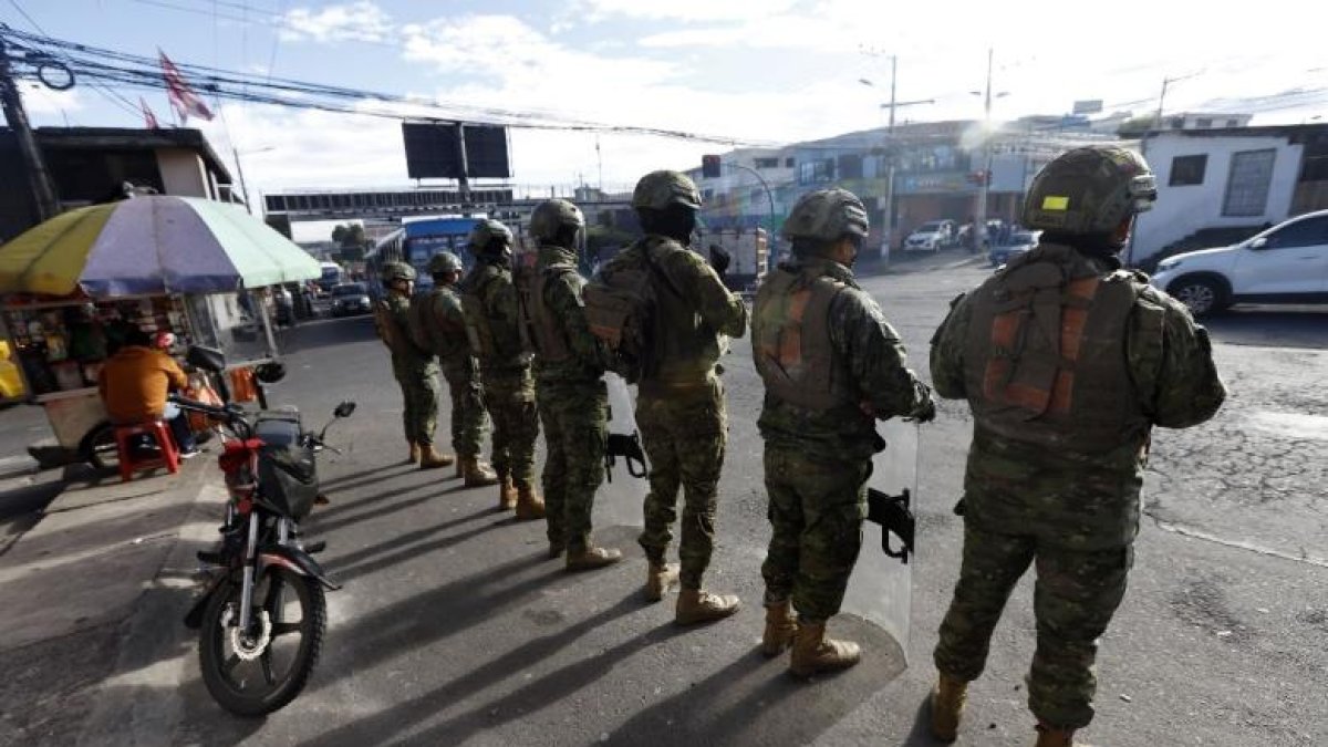 Foto de archivo de operativos militares en Ecuador.