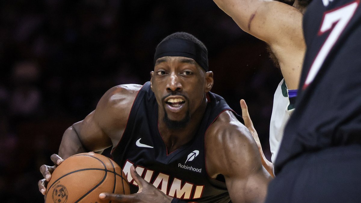 Bam Adebayo, de los Miami Heat, en la noche que hizo historia ante Wizards.