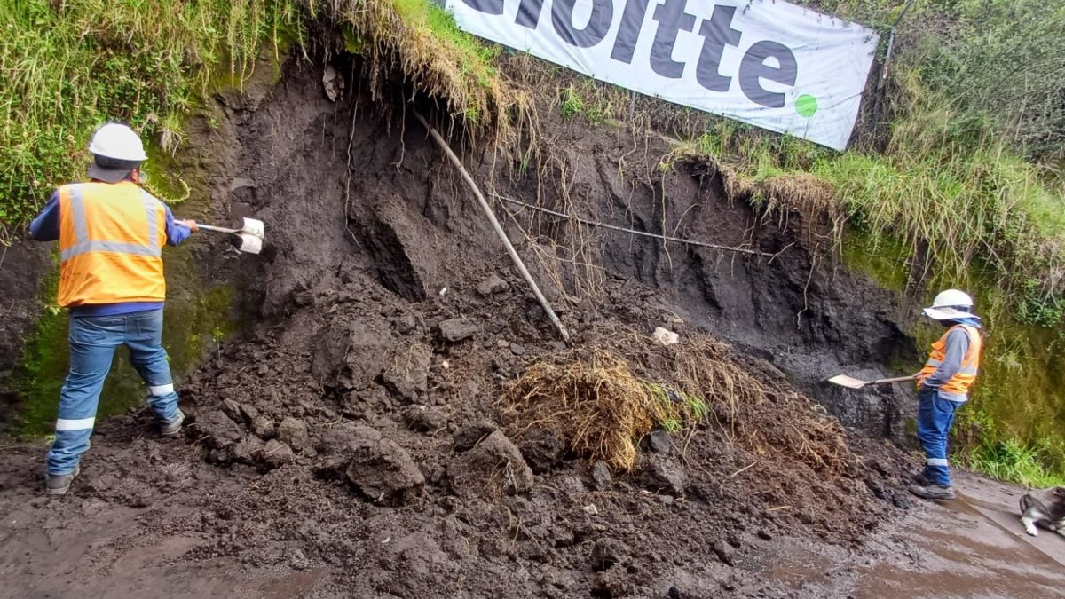 Se registró un movimiento de masa en San Vicente de las Casas este 14 de marzo de 2026, provocado por las intensas lluvias en la zona.
