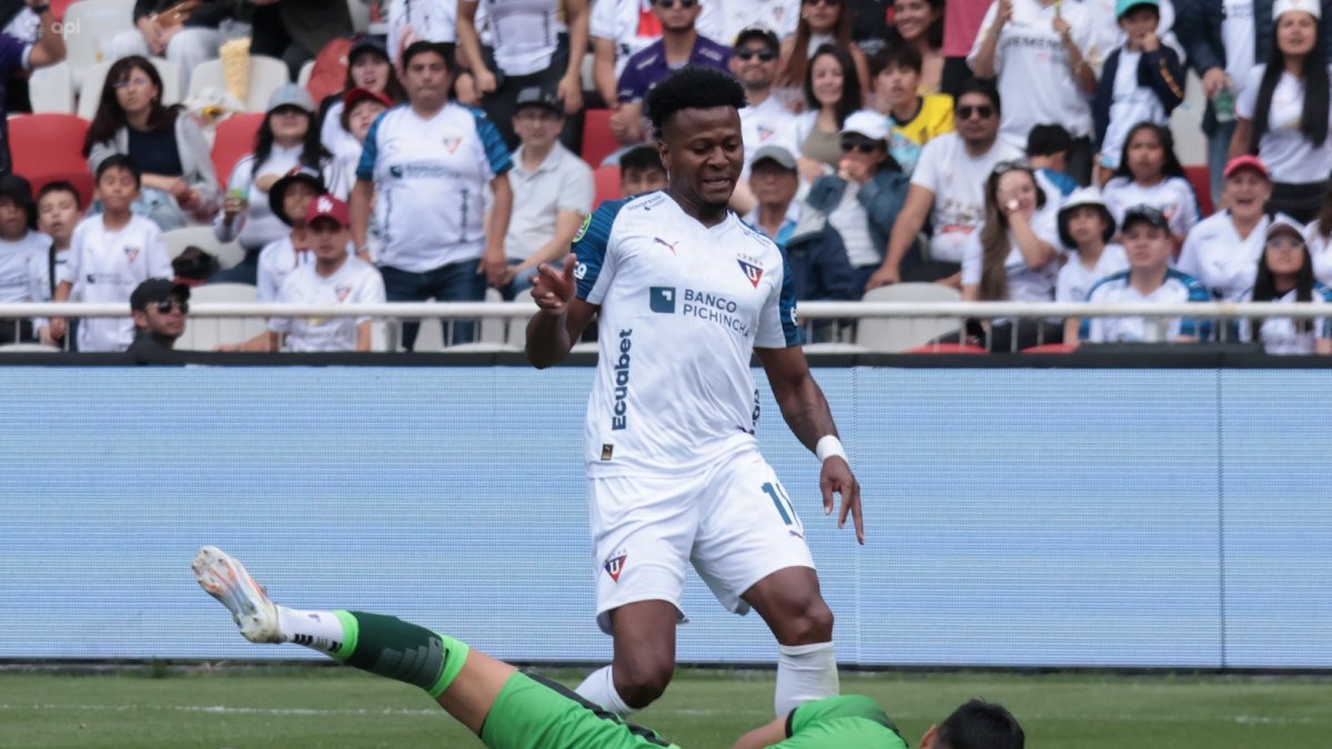 Michael Estrada delantero de Liga de Quito.