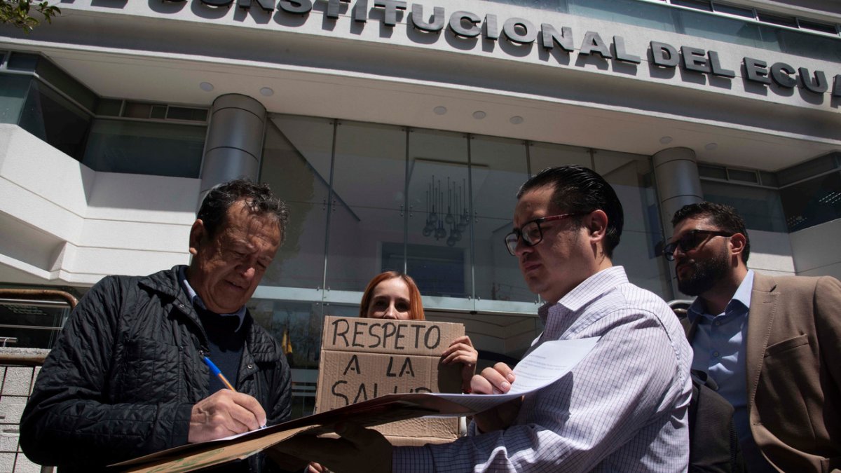 Gustavo Vallejo, del Partido Socialista Ecuatoriano, presentó la acción en la Corte Constitucional.