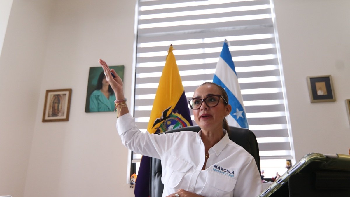 La prefecta del Guayas, Marcela Aguiñaga.
