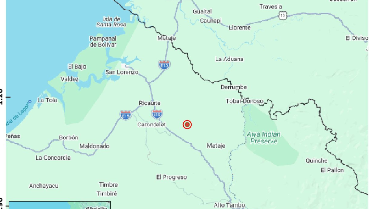 Temblor en Ecuador este 22 de marzo.