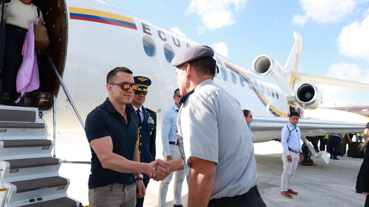 El presidente Daniel Noboa arribó a Estados Unidos.