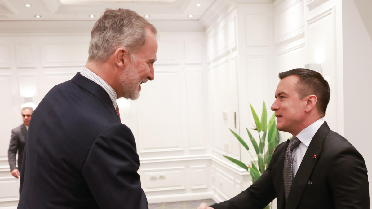 El rey de España, Felipe VI, se reunió este miércoles con el presidente de la República del Ecuador, Daniel Noboa.