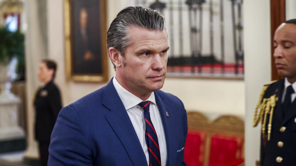 El secretario de Defensa de Estados Unidos, Pete Hegseth,en Washington, DC, EE. UU