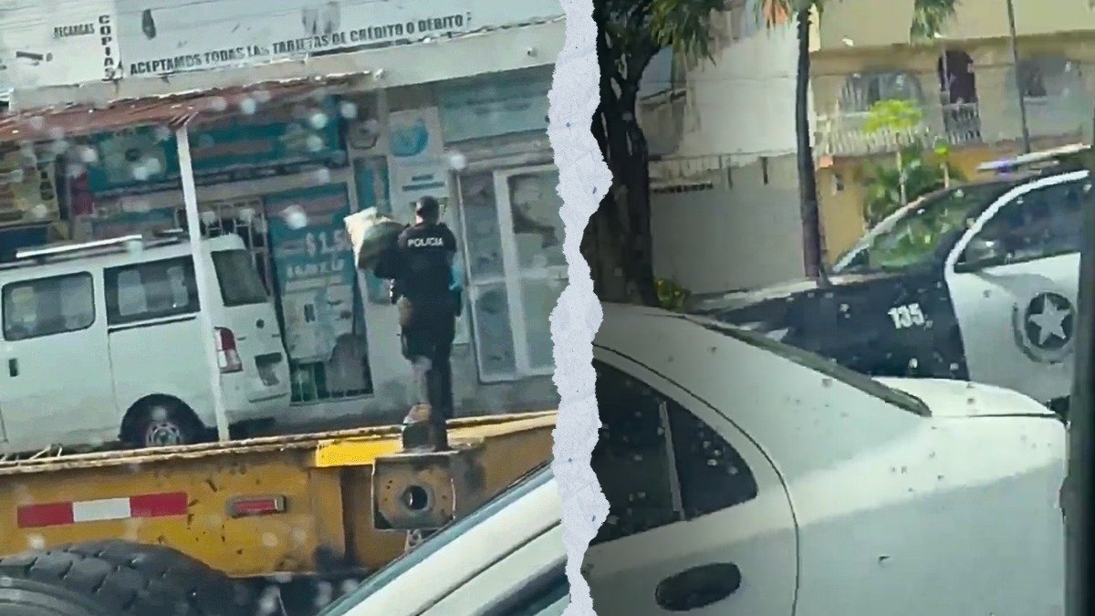 Video muestra a agentes policiales y camioneta de Segura EP.