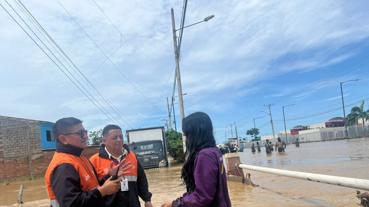 Inundación en Balao que afectó instalaciones de la Agencia Eléctrica