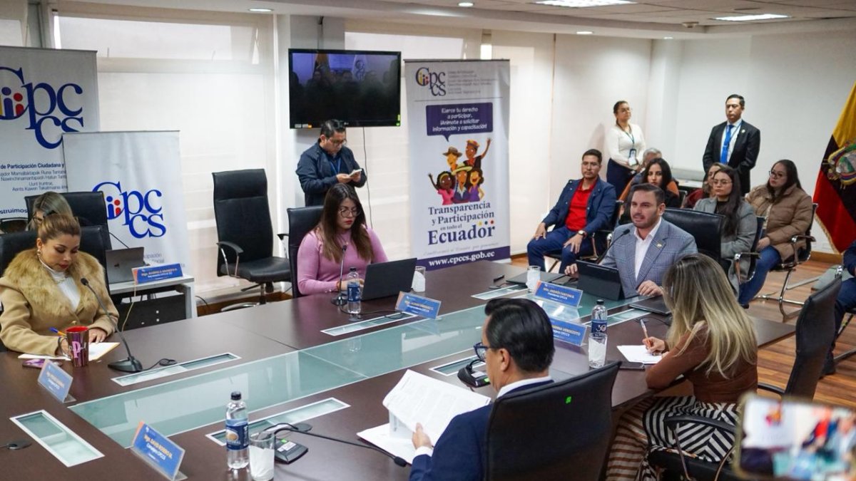 El Pleno del CPCCS es presidido por Andrés Fantoni.