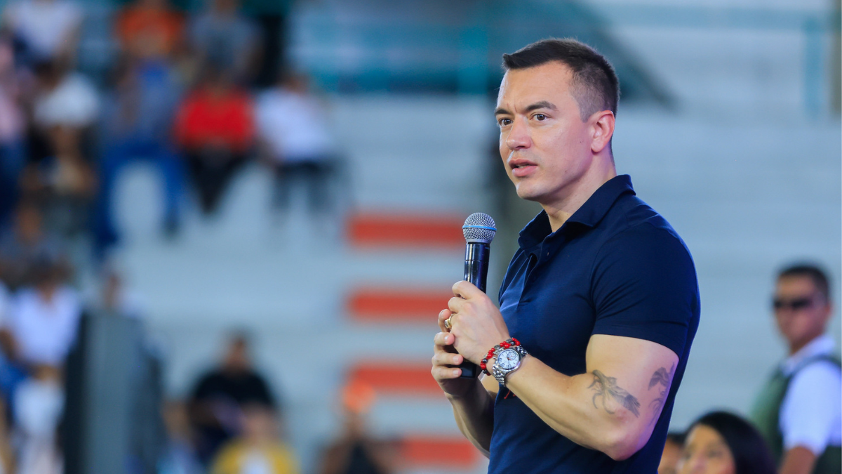 Noboa señaló que la criminalidad ha migrado del narcotráfico hacia la minería ilegal, que se ha convertido en un negocio más rentable.