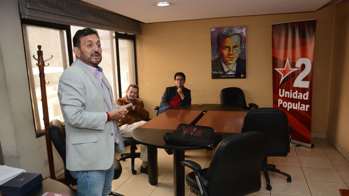 Geovanni Atarihuana, director nacional del partido Unidad Popular.