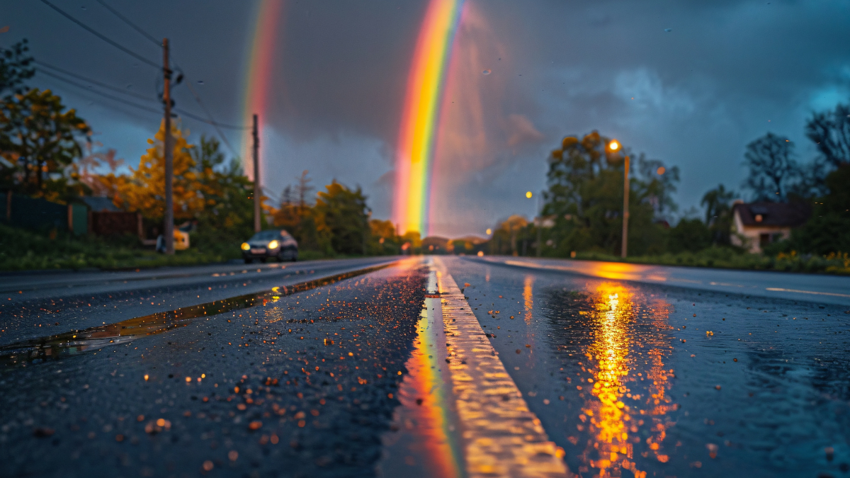 Referencial. Un arcoíris doble ilumina el cielo tras la lluvia en Ecuador, en una jornada marcada por precipitaciones y radiación extrema.