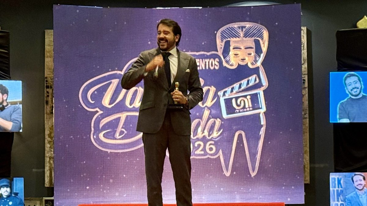 Jorge Ulloa en su participación de los Premios Valdivia.