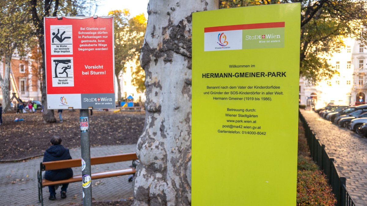 En el centro de Viena, Austria, se puede ver un cartel colocado por la ciudad de Viena con el mensaje 