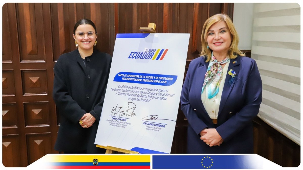 Ecuador activó un nuevo frente de cooperación con la Unión Europea para enfrentar el consumo de drogas.