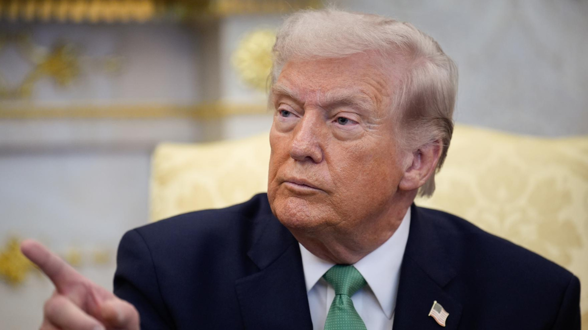 Donald Trump en una reunión oficial en la Casa Blanca.