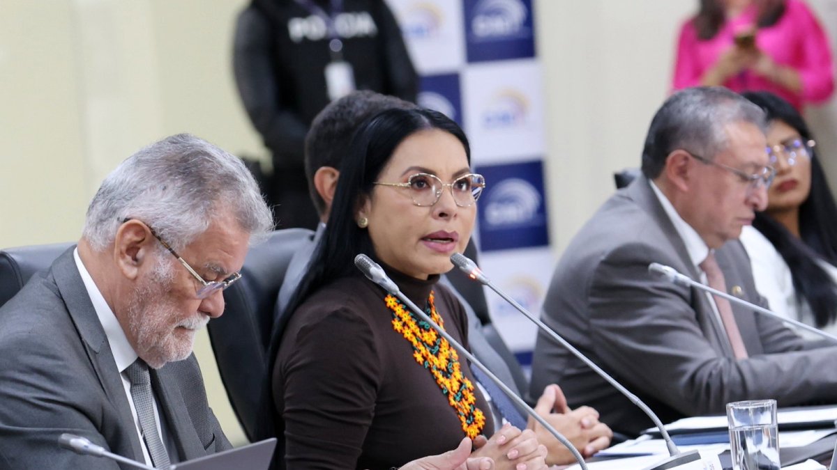La presidenta del Consejo Nacional Electoral, Diana Atamaint.