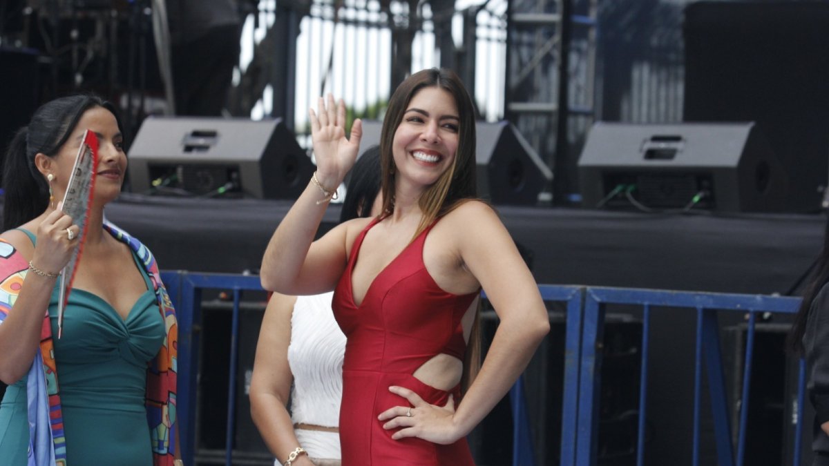 Tatiana Coronel, alcaldesa subrogante de Guayaquil, en un evento público.
