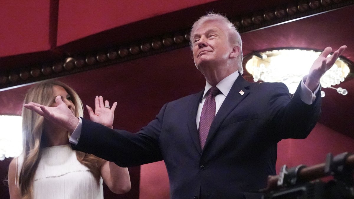 Donald Trump y Melania, ayer en el Kennedy Center