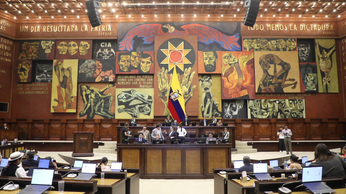 Referencial. Pleno de la Asamblea Nacional del Ecuador durante el debate sobre el proyecto de regulación del cannabis.