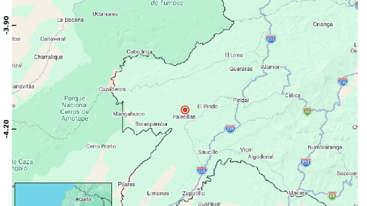 Temblor en Ecuador este 2 de abril en Loja.