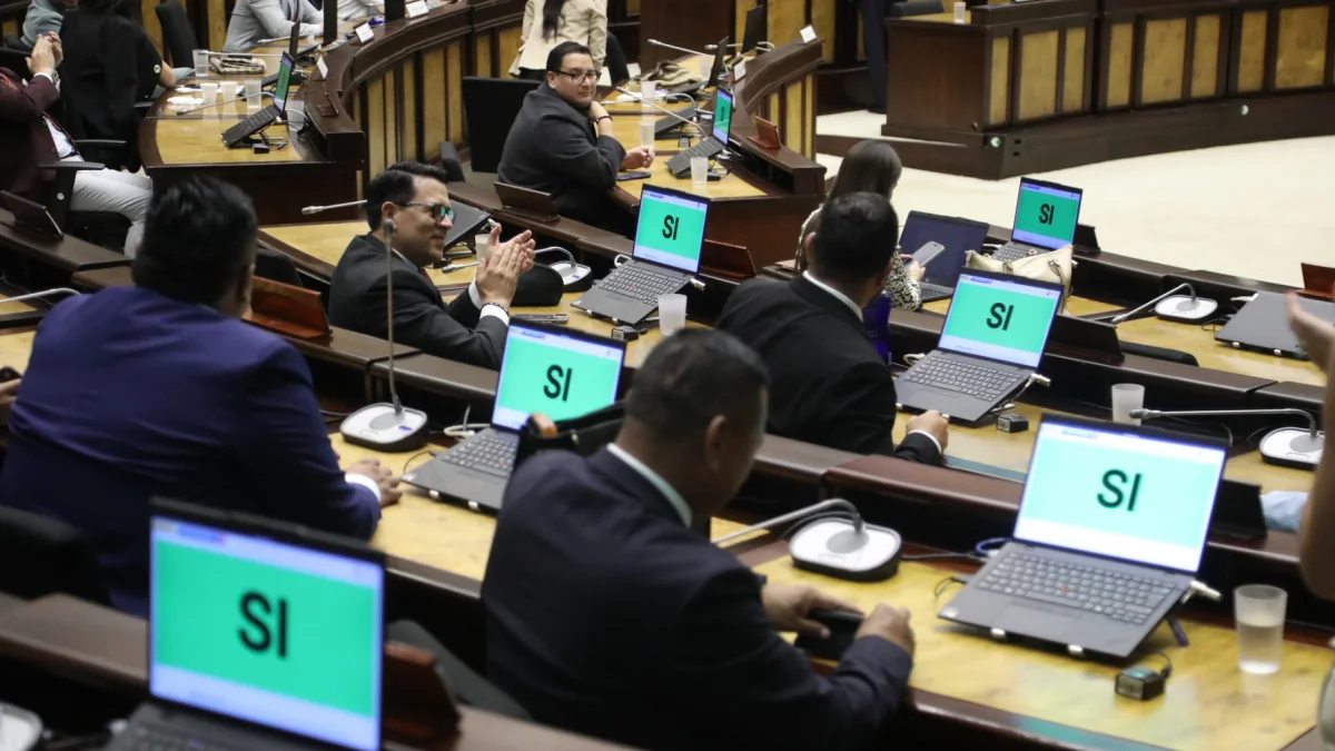 Sesión del pleno de la Asamblea Nacional, donde se registraron votos afirmativos para iniciar el trámite.