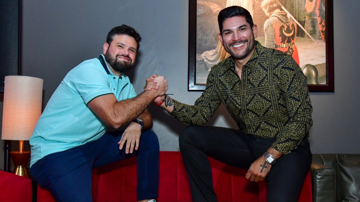 Durante el lanzamiento de la nueva propuesta digital de Emilio Pinargote y Rafael Manrique.