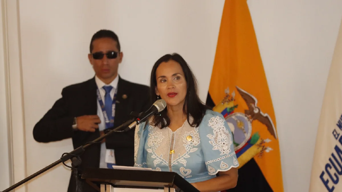 La ministra Inés Manzano en la rendición de cuentas de su cartera en la Plataforma Goubernamental.