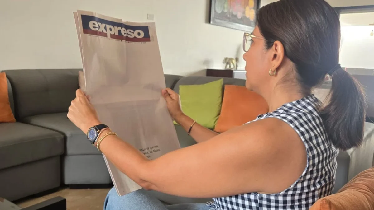 Portada en blanco de EXPRESO generó hoy respaldo ciudadano en X por alertas a la libertad de expresión.