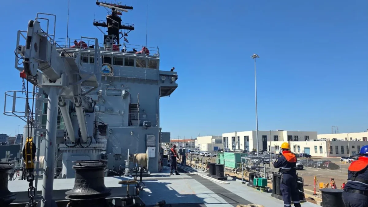 BAE Jambelí se encuentra hoy en San Diego antes de llegar a Ecuador para reforzar la seguridad marítima.