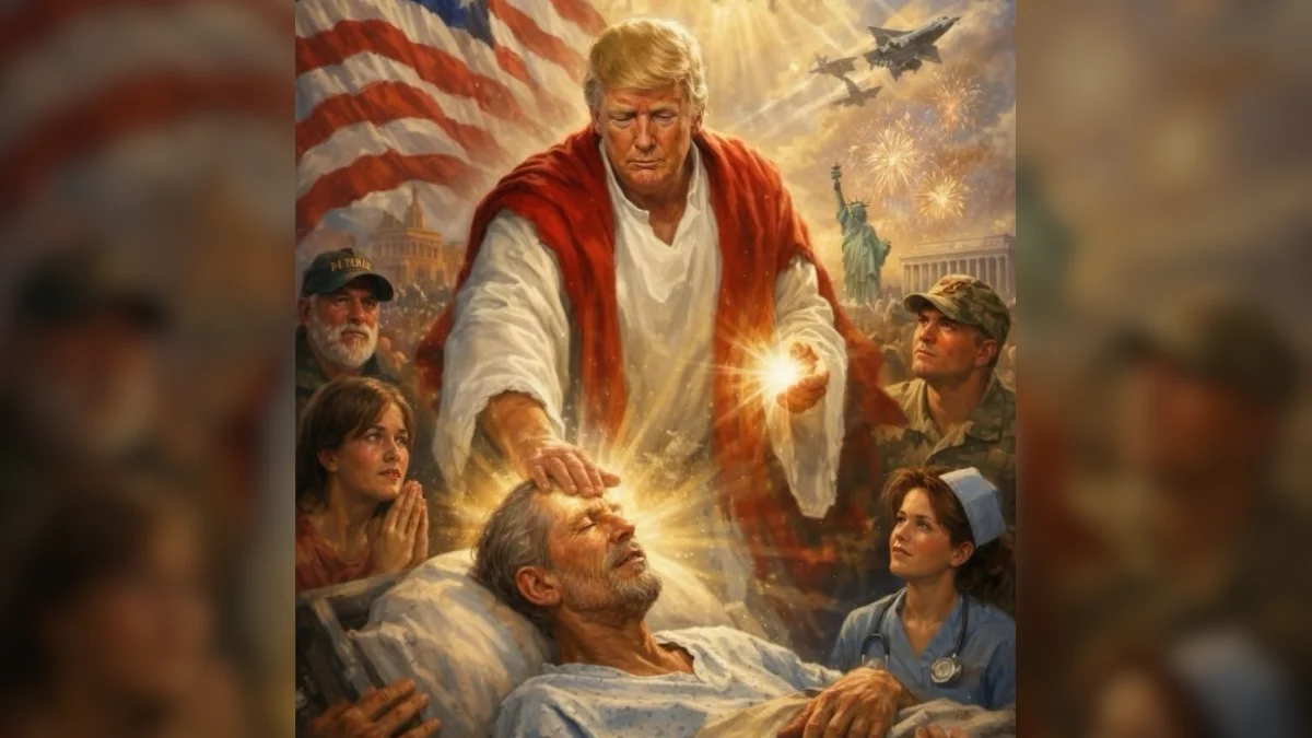 El presidente de Estados Unidos compartió una foto generada por IA donde se lo muestra como Jesús.