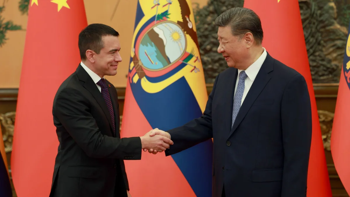 El presidente Daniel Noboa se reunió con su homólogo, Xi Jinping, en junio de 2025.