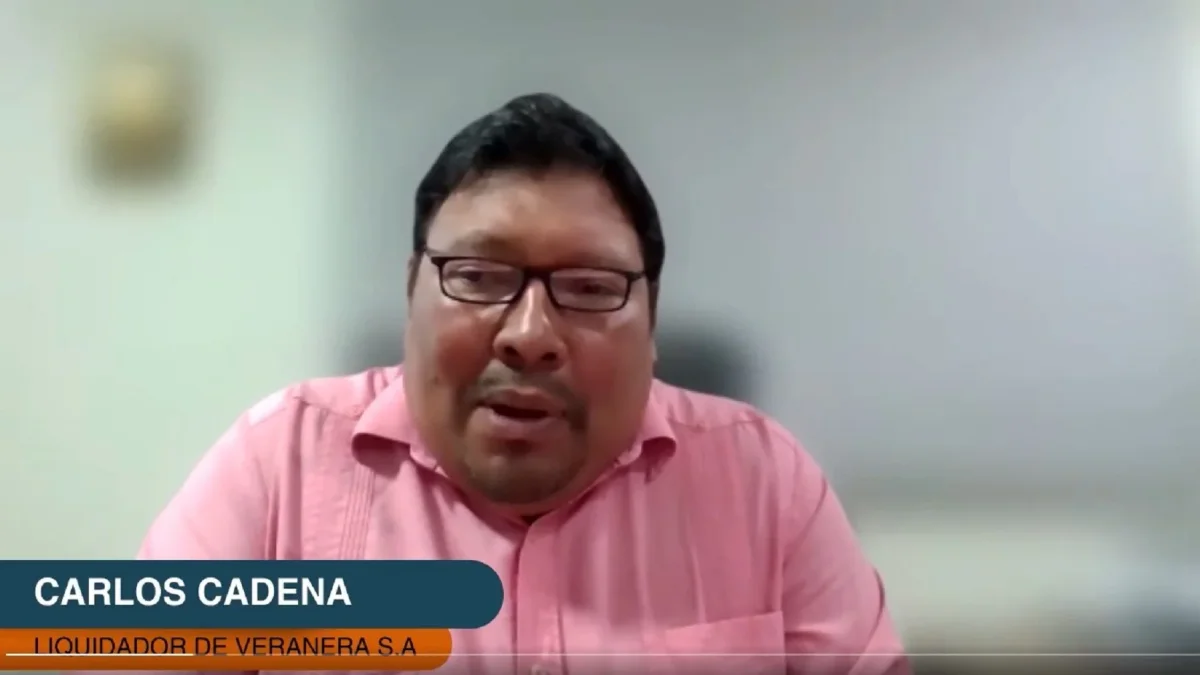 Carlos Xavier Cadena Asencio, liquidador de la empresa Veranera S.A., en una entrevista con el medio oficialista Altavoz.