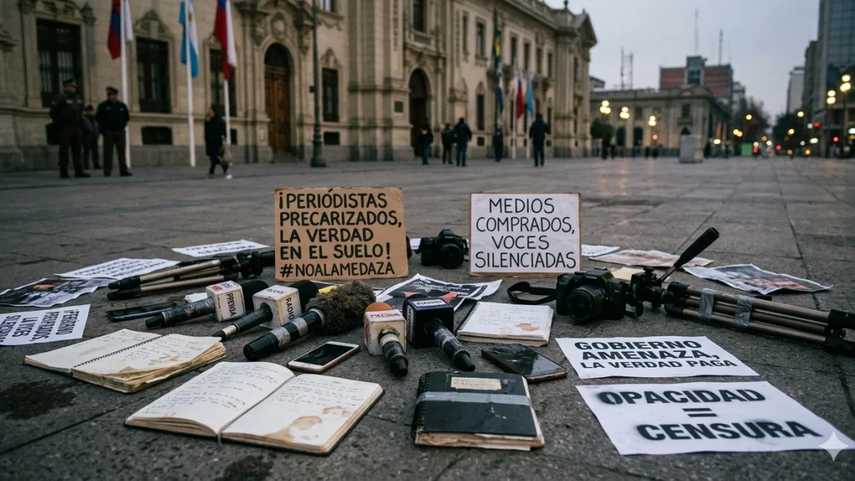 Foto simbólica para graficar precariedad laboral y riesgos que vive la prensa en Ecuador.