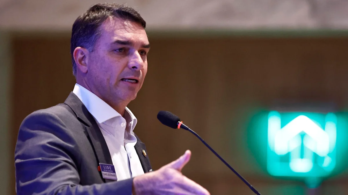 El senador y candidato a la Presidencia de Brasil por el Partido Liberal (PL), Flávio Bolsonaro.