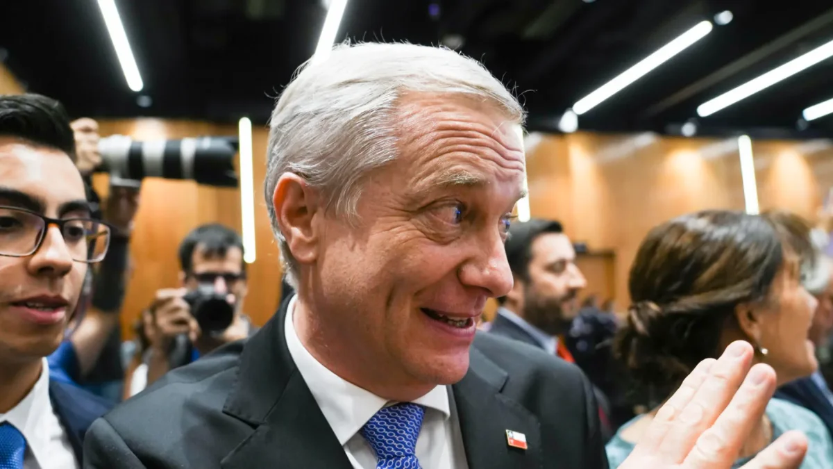 El presidente de Chile, el ultraderechista José Antonio Kast, el pasado 12 de marzo de 2026, al salir de la Cátedra Presidente Sebastián Piñera en Santiago (Chile).