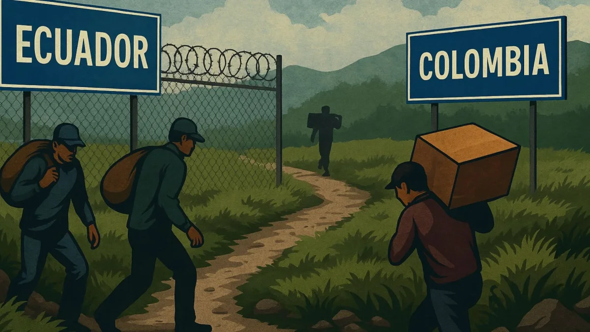 Desde abril 2026, aranceles Ecuador‑Colombia reactivan cruces ilegales en la frontera norte por cierre formal.
