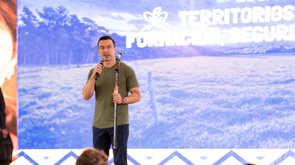 El presidente ecuatoriano Daniel Noboa hizo un balance del primer trimestre de 2026 en cadena nacional.