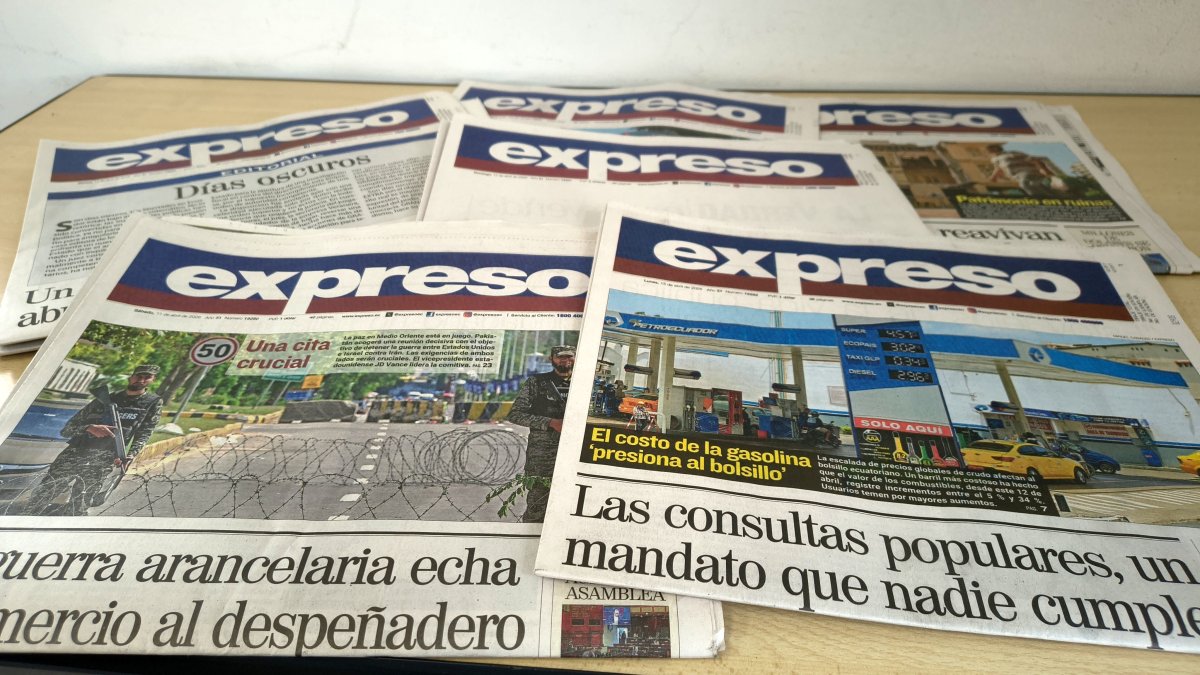 PERIODICO DE DIARIO EXPRESO 16  de  ABRIL DEL    2026 FOTOGRAFO ANGELO CHAMBA PERIODISTA : STALIN CARRION AG - PERIDOISTAS AG - GRANASA AG - PERIODISTAS - QUITO