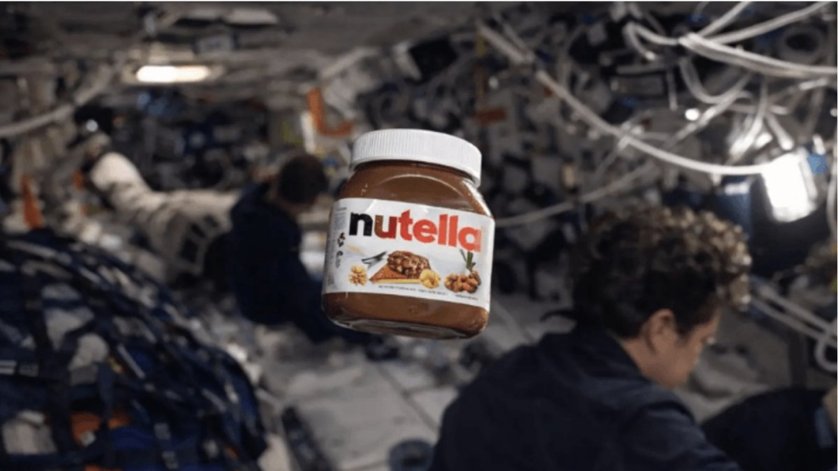 En el viaje a la luna un frasco de Nutella flotó en la cabina de Artemis II.