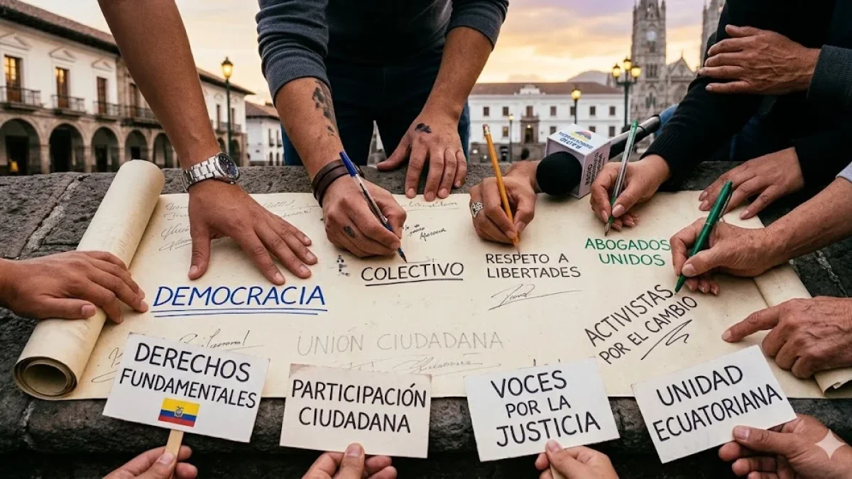 Imagen simbólica para reflejar el surgimiento de colectivos organizados, que difunden manifiestos sobre respeto a democracia, en Ecuador.