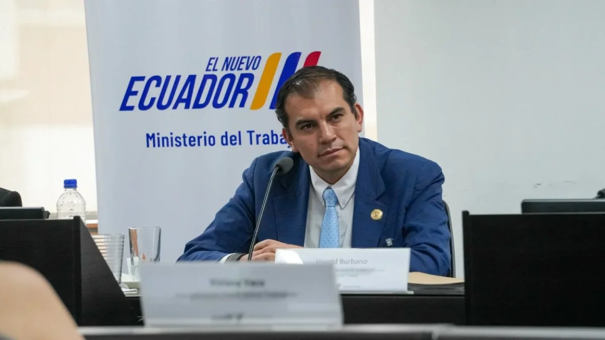 El ministro de Trabajo de Ecuador, Harold Burbano.