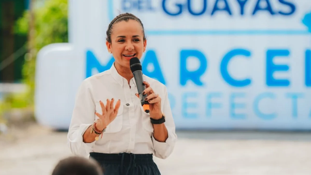 La prefecta del Guayas Marcela Aguiñaga.