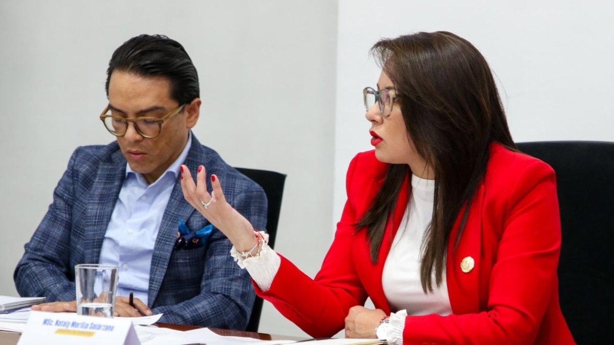 La ministra de Gobierno Nataly Morillo se refirió a la situación en el Prefectura del Guayas este 23 de abril de 2026.