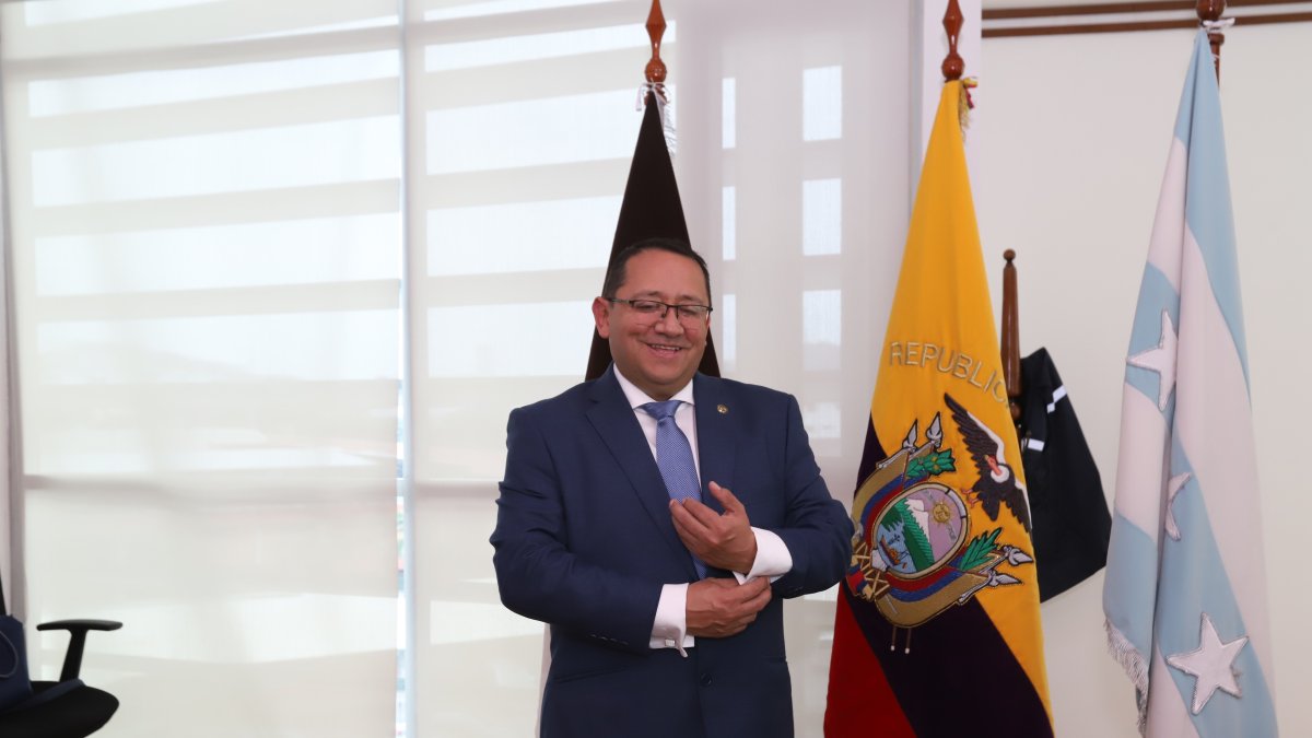 El contralor Xavier Torres, en una entrevista con este Diario, en 2023.