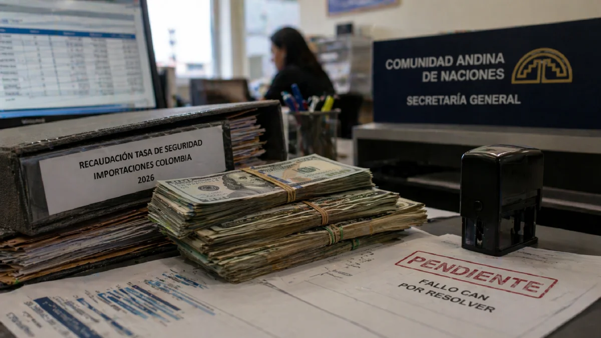 Ecuador acumuló $46 millones en dos meses por la tasa a importaciones desde Colombia, recursos cuyo destino dependerá de un fallo de la Comunidad Andina.