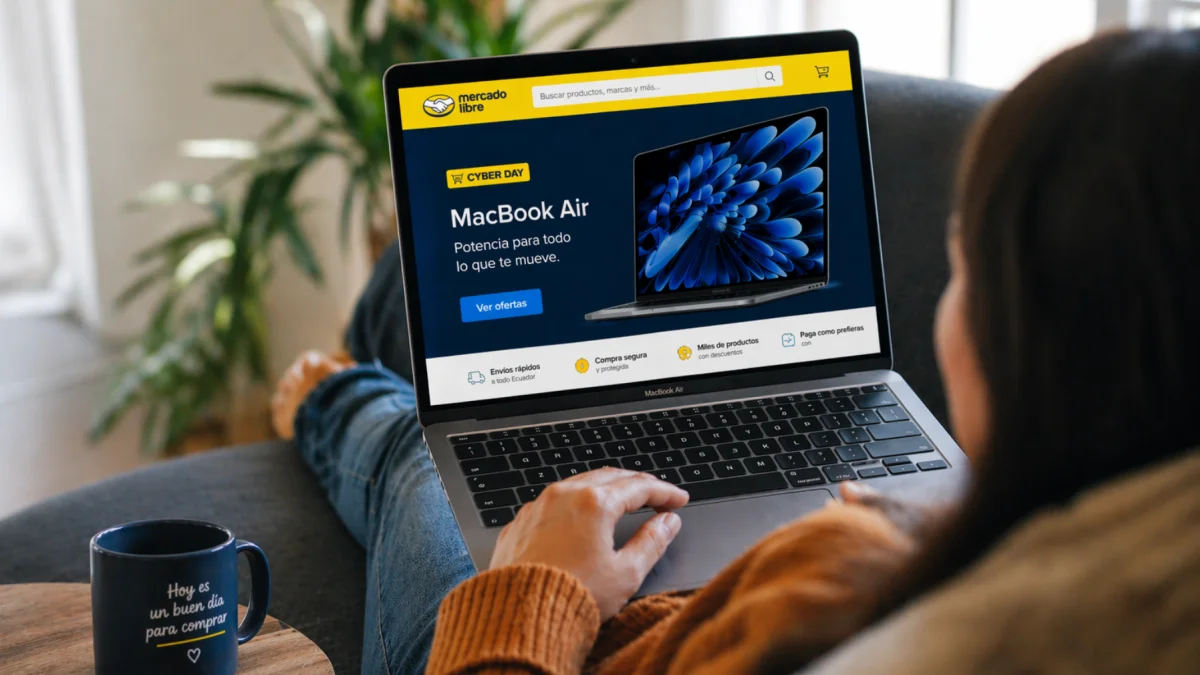 Durante el Cyber Day Ecuador 2026, Mercado Libre registró un aumento en visitas y ventas.